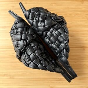 Steve Madden Marina Chunky Braided Slide Sandal Size 8 Black